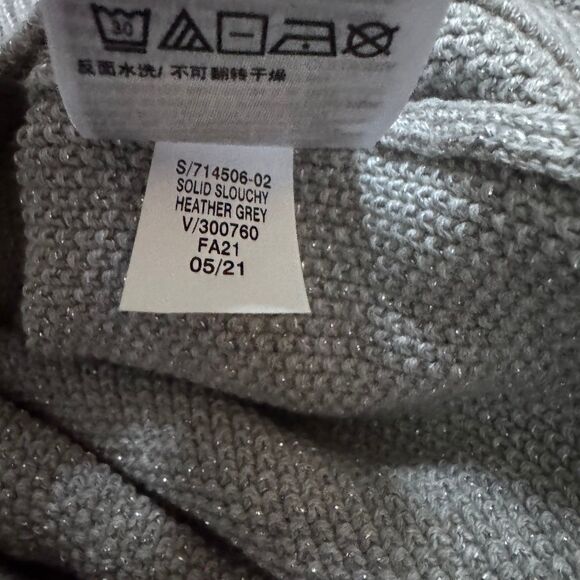 NWT Gap Kids Solid Slouchy Heather Grey Sparkle Crewneck Sweater Size XL - Picture 7 of 7